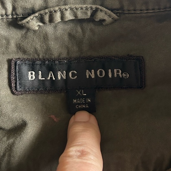 Blanc Noir army green jacket with hood size XL - Picture 3 of 7